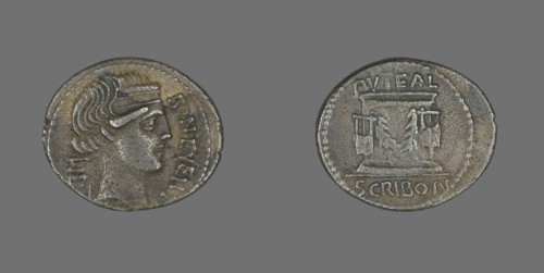 Denarius (Coin) Depicting Bonus Eventus, 62 or 54 BCE.