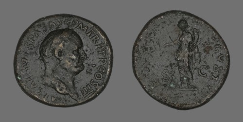 Sestertius (Coin) Portraying Emperor Vespasian, 69-79.