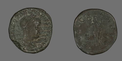 Sestertius (Coin) Portraying Emperor Gordianus, 238-244.