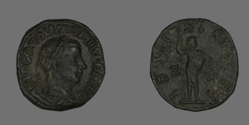 Sestertius (Coin) Portraying Emperor Gordianus, 238-244.