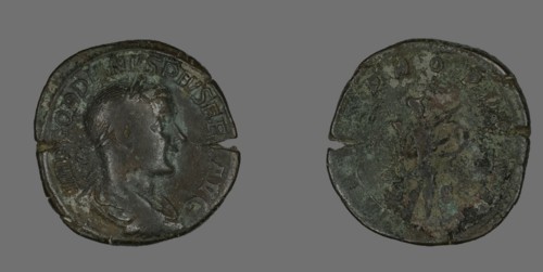 Sestertius (Coin) Portraying Emperor Gordianus, 238-244.
