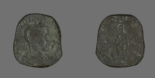 Sestertius (Coin) Portraying Emperor Gordianus, 238-244.