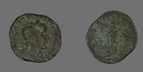 Sestertius (Coin) Portraying Emperor Gordianus, 238-244.