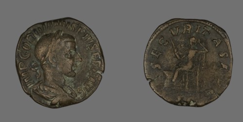Sestertius (Coin) Portraying Emperor Gordianus, 238-244.
