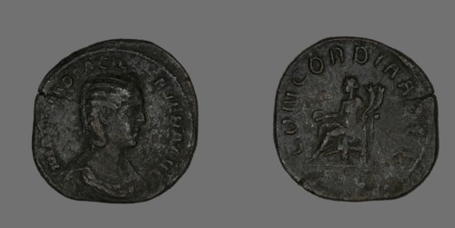 Sestertius (Coin) Portraying Empress Marcia Otacilia Severa, 244-249.