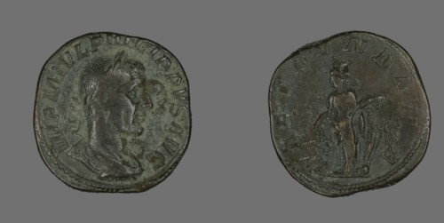 Sestertius (Coin) Portraying Philip the Arab, 244-249.