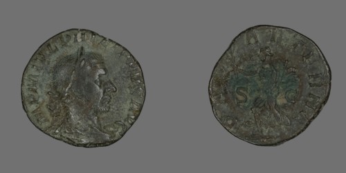 Sestertius (Coin) Portraying Philip the Arab, 244-249.