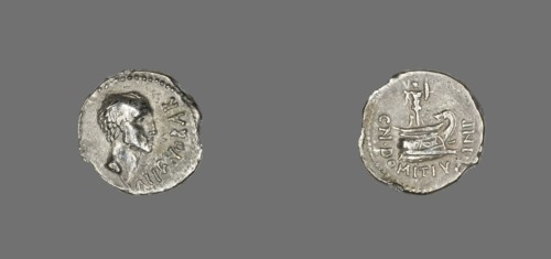 Denarius (Coin) Portraying Ahenobarbus, 41 BCE.
