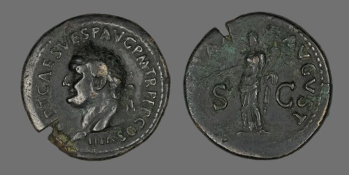 Coin Portraying Emperor Vespasian, 76.