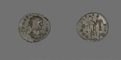 Coin Portraying Emperor Aurelian, 270-275.