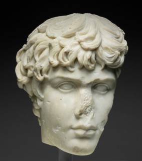Fragment of a Portrait Head of Antinous, 130-138.