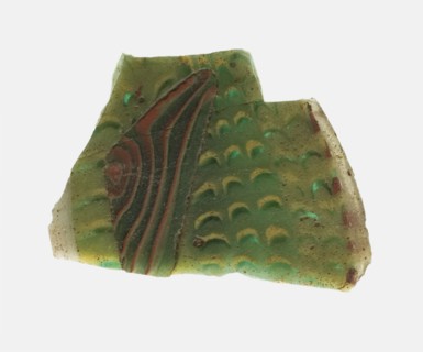 Fragment of a Revetment Depicting Fish Scales, 1st century BCE-1st century CE.