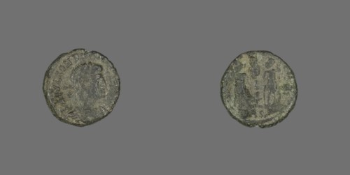Coin Portraying Emperor Constans or Emperor Constantius II, 324-361.