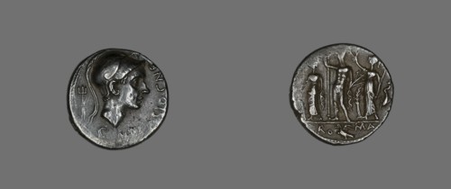 Denarius (Coin) Depicting Scipio Africanus, 112-111 BCE.