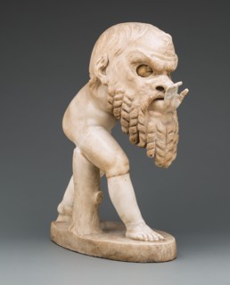Statue of a Young Satyr Wearing a Theater Mask of Silenos, About 1st century.