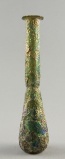 Bottle, 2nd-4th century. Photograph of interior of large art gallery, visitors stand and look at paintings.