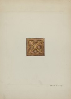 Carved Wood Ornament, c. 1937.