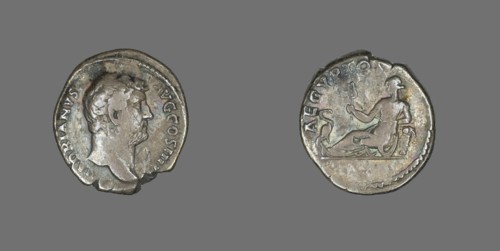 Denarius (Coin) Portraying Emperor Hadrian, 134-138.