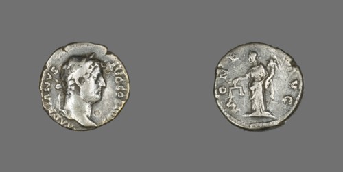 Denarius (Coin) Portraying Emperor Hadrian, 134-138.