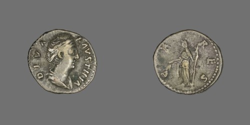 Denarius (Coin) Portraying Empress Faustina, after 141.