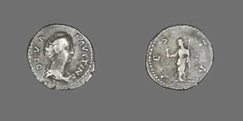 Denarius (Coin) Portraying Empress Faustina, after 141.