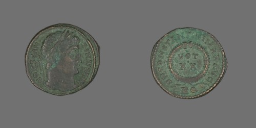 Coin Portraying Emperor Constantine I, AD 321.