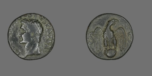 As (Coin) Portraying Emperor Augustus, 34-37.