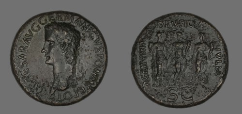 Sestertius (Coin) Portraying Germanicus, 37-38.