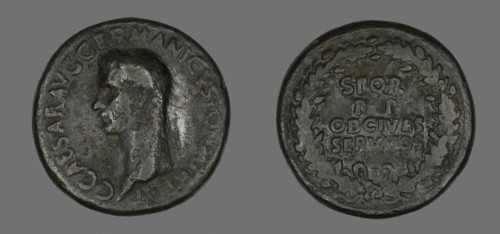 Sestertius (Coin) Portraying Germanicus, 37-38.