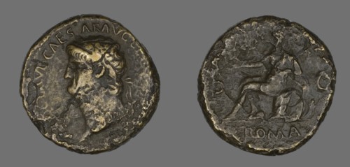 Sestertius (Coin) Portraying Emperor Nero, 65.