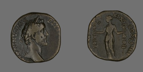Sestertius (Coin) Portraying Emperor Antoninus Pius, 155-156.