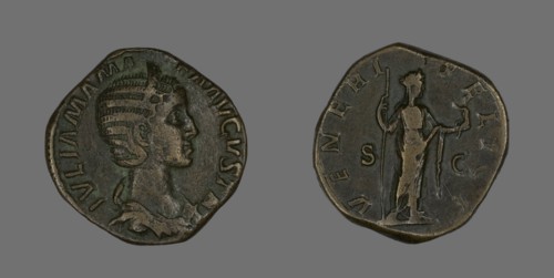 Sestertius (Coin) Portraying Julia Mamaea, 224.
