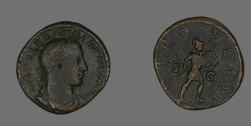 Sestertius (Coin) Portraying Emperor Severus Alexander, 231-235.