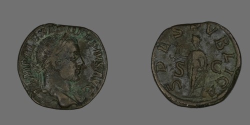 Sestertius (Coin) Portraying Emperor Severus Alexander, 232.