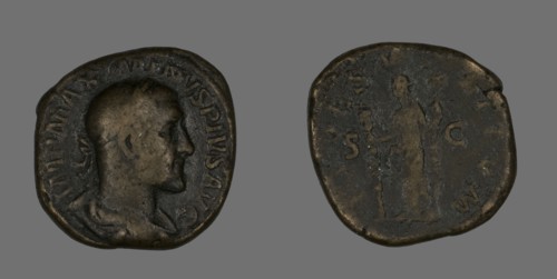 Sestertius (Coin) Portraying Emperor Maximinus, 235-236.