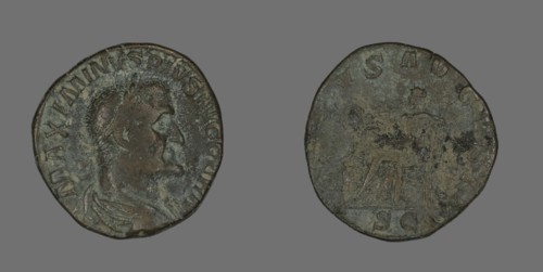 Sestertius (Coin) Portraying Emperor Maximinus, 235-236.