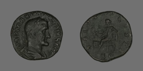 Sestertius (Coin) Portraying Emperor Maximinus, 235-238.