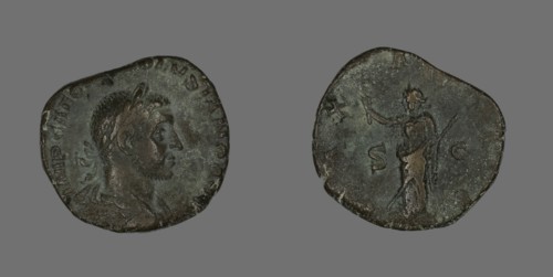 Sestertius (Coin) Portraying Emperor Volusian, 251-253.