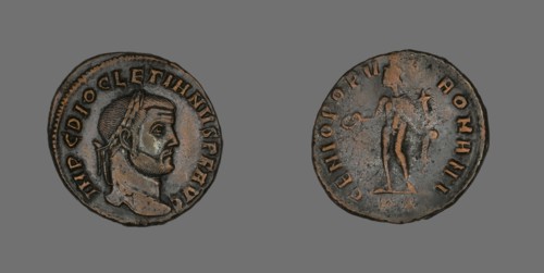Follis (Coin) Portraying Emperor Diocletian, 284-305.