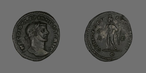 Follis (Coin) Portraying Emperor Diocletian, 298-299.