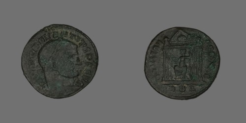 Follis (Coin) Portraying Emperor Maxentius, 308-310.
