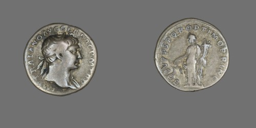 Denarius (Coin) Portraying Emperor Trajan, 103-111.