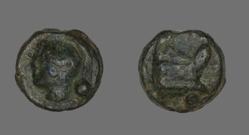 Coin Depicting the Goddess Roma, 225-217 BCE.