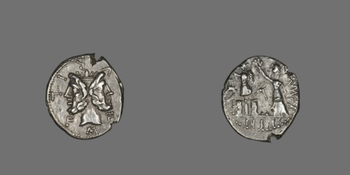 Denarius (Coin) Depicting the God Janus, 119 BCE.