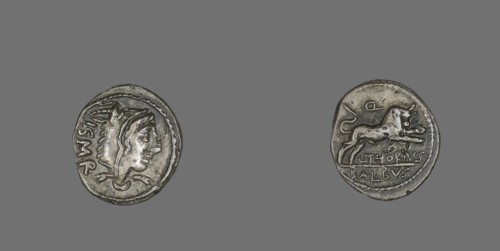 Denarius (Coin) Depicting the Goddess Juno Sospita, 105 BCE.