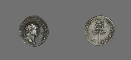 Denarius (Coin) Portraying Emperor Vespasian, 74.