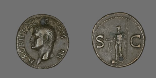As (Coin) Portraying Agrippa, 27-12 BCE.