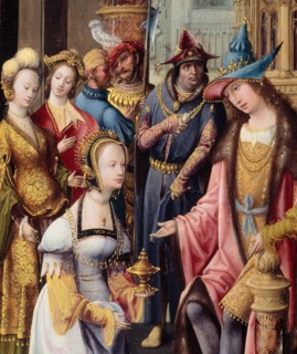 King Solomon Receiving the Queen of Sheba, 1515/20. Detail from a larger artwork.