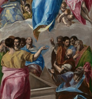The Assumption of the Virgin, 1577-79. Detail from a larger artwork.
