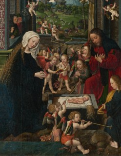 The Adoration of the Christ Child, c. 1515. Detail from a larger artwork.